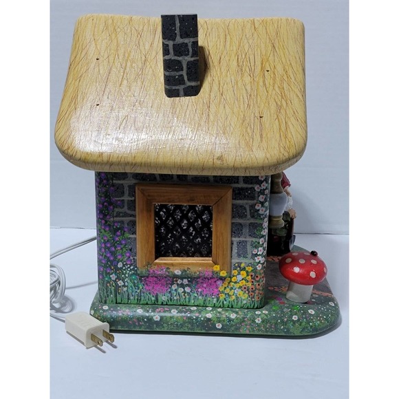 Lrg Fairy World Gnome Mystical Garden Handmade Handpainted Nightlight Wood Home - Picture 14 of 16